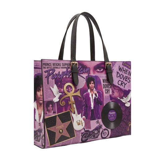 Prince Purple Rain Collage handmade tote bag